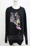 NieR Clothing / プリントSWEAT  2XL 黒 H-25-12-25-1021-PU-TO-KB-ZH