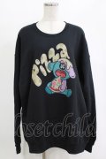 NieR Clothing / プリントSWEAT  XL 黒 H-25-12-25-1022-PU-TO-KB-ZH