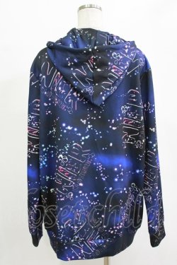 画像3: NieR Clothing / 総柄ZIPパーカー  青 H-25-12-25-1023-PU-TO-KB-ZH