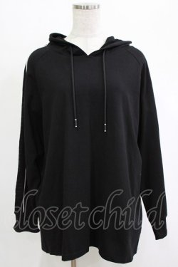 画像1: NieR Clothing / ロゴプリントプルパーカー  黒 H-25-12-25-1024-PU-TO-KB-ZH