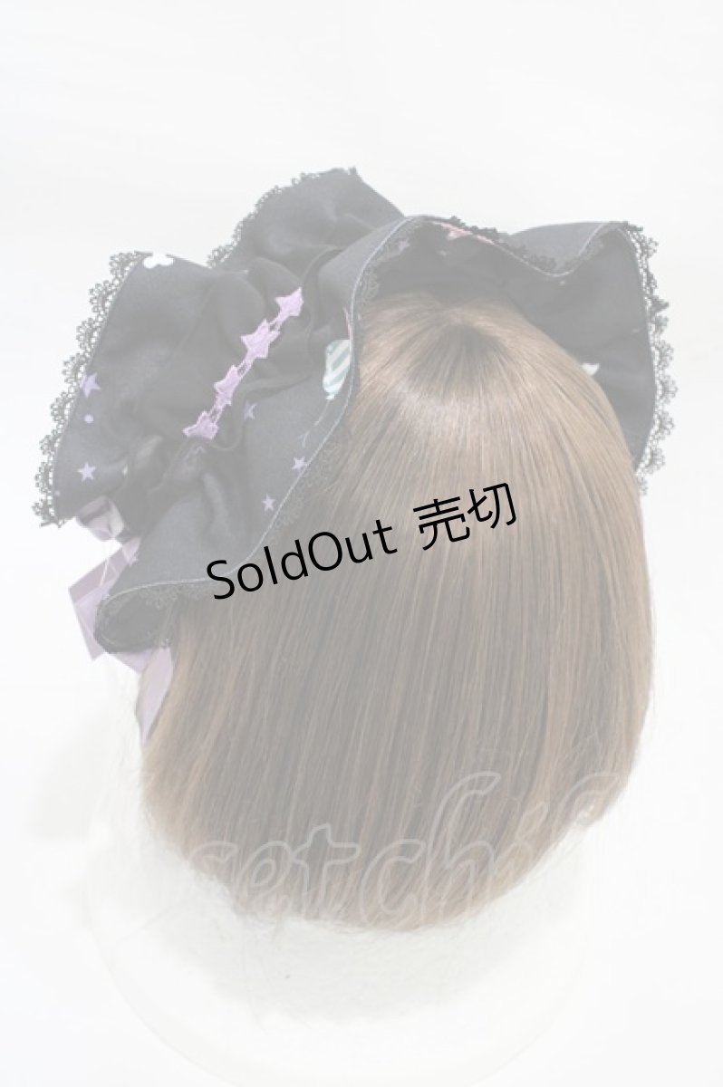 画像2: axes femme Kawaii / ハロウィンナイトカチューシャ  ブラック H-25-12-25-001-AX-AC-NS-ZH (2)