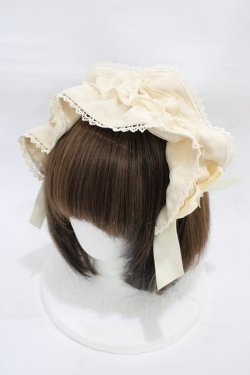 画像1: axes femme kawaii / ドットチュールフリルカチューシャ  アイボリー H-25-12-25-002-AX-AC-YZ-ZH