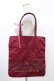 画像1: Maison de FLEUR / ドットチュールトートバッグ  ワイン H-25-12-25-019-LO-BG-NS-ZH (1)