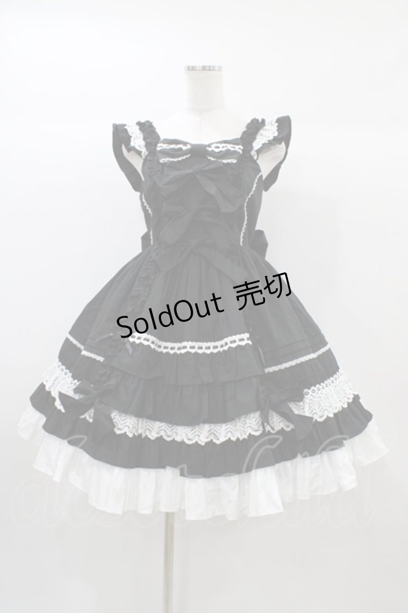 画像1: Angelic Pretty / Sweetフリルジャンパースカート Free ブラック H-25-12-25-029-AP-OP-NS-ZH (1)