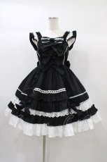 画像1: Angelic Pretty / Sweetフリルジャンパースカート Free ブラック H-25-12-25-029-AP-OP-NS-ZH (1)