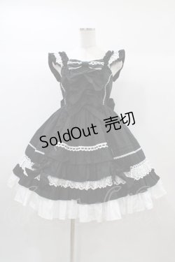 画像1: Angelic Pretty / Sweetフリルジャンパースカート Free ブラック H-25-12-25-029-AP-OP-NS-ZH