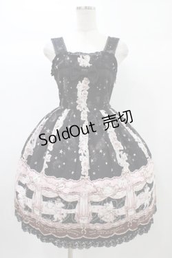 画像1: BABY,THE STARS SHINE BRIGHT / 星空のマザーグース柄ジャンパースカートII Free インマイドリーム（ブラック） H-25-12-25-030-BA-OP-NS-ZH