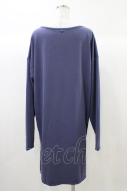 画像2: Ozz Croce / プリント刺繍ロングカットソー  ブルー H-25-12-26-040-OO-TO-KB-ZH