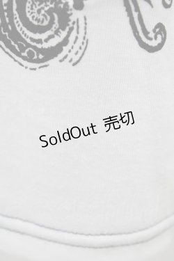 画像3: ALGONQUINS / バックプリントカットソーカーディガン  白×黒 H-25-12-26-047-AL-TO-KB-ZH