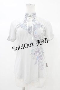 Ozz oneste / ホルター付カットソー  グレー H-25-12-26-048-OO-TO-KB-ZH