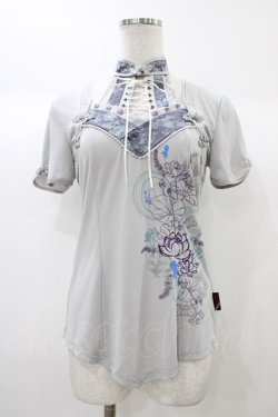 画像1: Ozz oneste / ホルター付カットソー  グレー H-25-12-26-048-OO-TO-KB-ZH