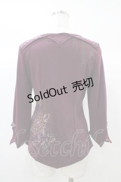 画像2: Ozz oneste / レイヤード風カットソー  ボルドー H-25-12-26-049-OO-TO-KB-ZH