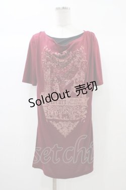 画像1: Deorart / サイドスリットロングカットソー  ボルドー H-25-12-26-051-PU-TO-KB-ZH