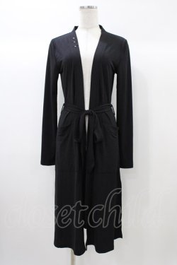 画像1: Rozen Kavalier / バック刺繍ロングカーディガン  ブラック H-25-12-26-053-OO-TO-KB-ZH