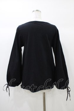 画像2: ALGONQUINS / 刺繍カットソー  黒×赤 H-25-12-26-055-AL-TS-KB-ZH