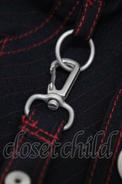 画像3: ALGONQUINS / ストライプジャケット  黒×赤 H-25-12-26-059-AL-JA-KB-ZH