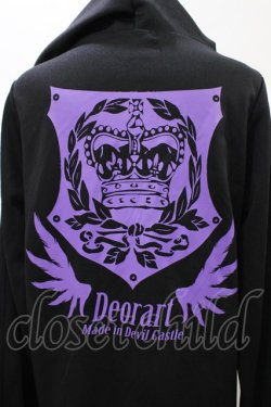 画像3: Deorart / プリントスタッズ付パーカー M 黒×紫 H-25-12-26-060-PU-TO-KB-ZH
