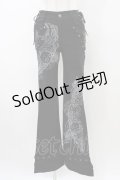 Ozz Croce / サイドレースアッププリントパンツ  ブラック H-25-12-26-012-OO-PA-KB-ZH