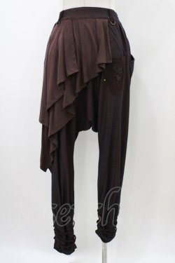 画像2: Ozz Croce / ポケットフラップ付サルエルパンツ  ブラウン H-25-12-26-015-OO-PA-KB-ZH