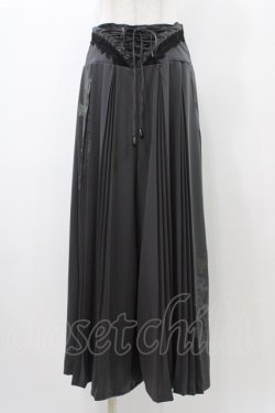 画像1: Ozz On / プリントプリーツワイドパンツ  グレー H-25-12-26-018-OO-PA-KB-ZH