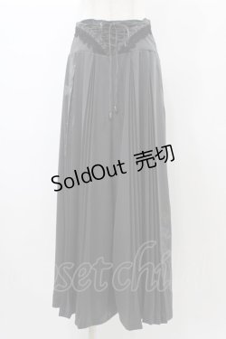 画像1: Ozz On / プリントプリーツワイドパンツ  グレー H-25-12-26-018-OO-PA-KB-ZH