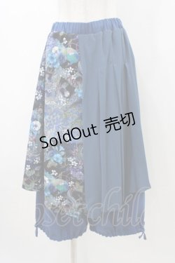 画像1: Qutie Frash / 七分丈袴パンツ  青 H-25-12-26-020-QU-PA-KB-ZH