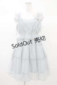 merry jenny / チュールドロストミニキャミワンピース  ブルー H-25-12-26-022-LO-OP-KB-ZH