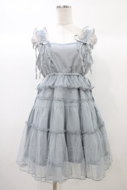 画像1: merry jenny / チュールドロストミニキャミワンピース  ブルー H-25-12-26-022-LO-OP-KB-ZH