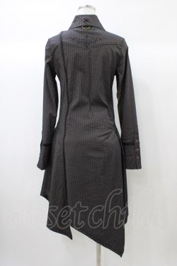 画像2: Rozen Kavalier / ダブルカラーストライプシャツワンピース  ブラック H-25-12-26-023-OO-OP-KB-ZH