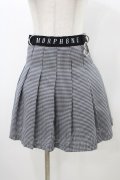 MORPH8NE / OFF SKIRT L ブラック×ホワイト H-25-12-26-025-0-SK-KB-ZH