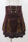 OZZ ANGELO / プリーツフリル刺繍レイヤードスカート  ボルドー H-25-12-26-026-OO-SK-KB-ZH