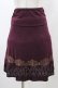 画像3: OZZ ANGELO / プリーツフリル刺繍レイヤードスカート  ボルドー H-25-12-26-026-OO-SK-KB-ZH (3)