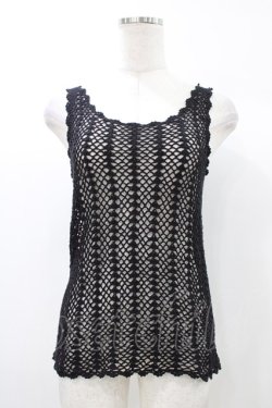 画像1: ALGONQUINS / メッシュタンク  ブラック H-25-12-26-032-AL-TO-KB-ZH