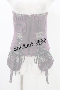 画像1: Qutie Frash / ミリタリーコルセット  紫 H-25-12-26-004-QU-ZA-KB-ZH