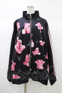 画像1: TRAVAS TOKYO / 昇華ジャージZIPジャケット  ブラック×ピンク H-25-12-26-034-PU-TO-KB-ZH