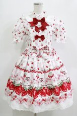 画像1: BABY,THE STARS SHINE BRIGHT / Juicy Strawberry Memory柄ワンピース Free オフ白 H-25-12-27-1001-BA-OP-NS-ZH (1)