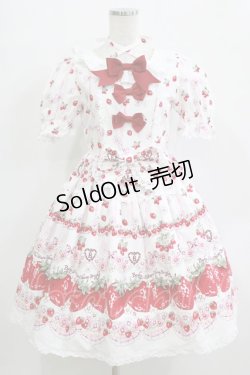 画像1: BABY,THE STARS SHINE BRIGHT / Juicy Strawberry Memory柄ワンピース Free オフ白 H-25-12-27-1001-BA-OP-NS-ZH