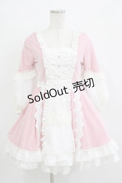 画像1: Bon21Hiz / ベロアワンピース M ピンク H-25-12-27-1022-LO-OP-NS-ZH