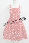 metamorphose / Syrupサーキュラージャンパースカート（ポルカドット） サイズ1 レッド H-25-12-27-1003-ME-OP-NS-ZH