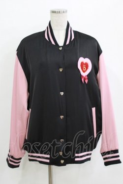 画像1: BABY,THE STARS SHINE BRIGHT / うさくみゃちゃんのSweet Loveスタジアムジャンパー Free ブラック H-25-12-27-1027-BA-JA-NS-ZH