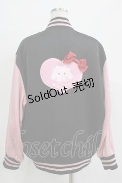 画像3: BABY,THE STARS SHINE BRIGHT / うさくみゃちゃんのSweet Loveスタジアムジャンパー Free ブラック H-25-12-27-1027-BA-JA-NS-ZH