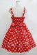 画像3: metamorphose / Syrupサーキュラージャンパースカート（ポルカドット） サイズ1 レッド H-25-12-27-1003-ME-OP-NS-ZH (3)