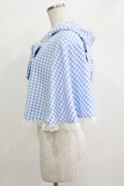 画像2: Ank Rouge / うさちゃんギンガムケープ M サックス H-25-12-27-1028-CA-TO-NS-ZH