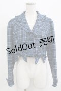 axes femme Kawaii / タータンチェックジャケット M ブルー H-25-12-27-1031-AX-JA-NS-ZH