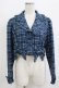 画像1: axes femme kawaii / タータンチェックジャケット M ブルー H-25-12-27-1031-AX-JA-NS-ZH (1)