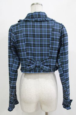 画像3: axes femme kawaii / タータンチェックジャケット M ブルー H-25-12-27-1031-AX-JA-NS-ZH
