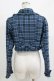 画像3: axes femme kawaii / タータンチェックジャケット M ブルー H-25-12-27-1031-AX-JA-NS-ZH (3)
