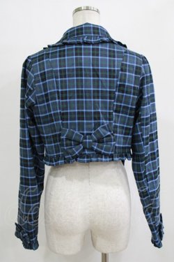 画像3: axes femme kawaii / タータンチェックジャケット M ブルー H-25-12-27-1032-AX-JA-NS-ZH
