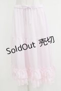 axes femme kawaii / ミディフリルペチスカート M ピンク H-25-12-27-1033-AX-SK-NS-ZH