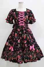 画像1: metamorphose / Lady Fruit 半袖ワンピース サイズ1 ブラック H-25-12-27-1004-ME-OP-NS-ZH (1)
